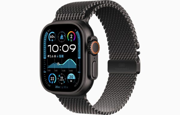 Apple Watch Ultra 2 黑色 米兰尼斯表带  黑色 （Neutral）,M