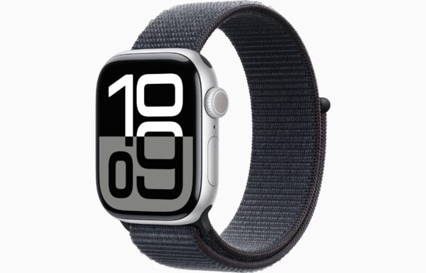 Apple Watch Series 10 银铝 42mm GPS+Cellular 编织 回环运动型 浓黑