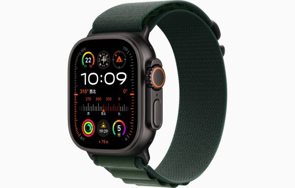 Apple Watch Ultra 2 黑色 高山回环式表带 暗绿色 （dark-green）,L