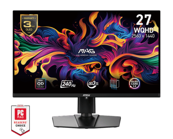 微星 MAG 271QPX QD-OLED E2 显示器 黑色