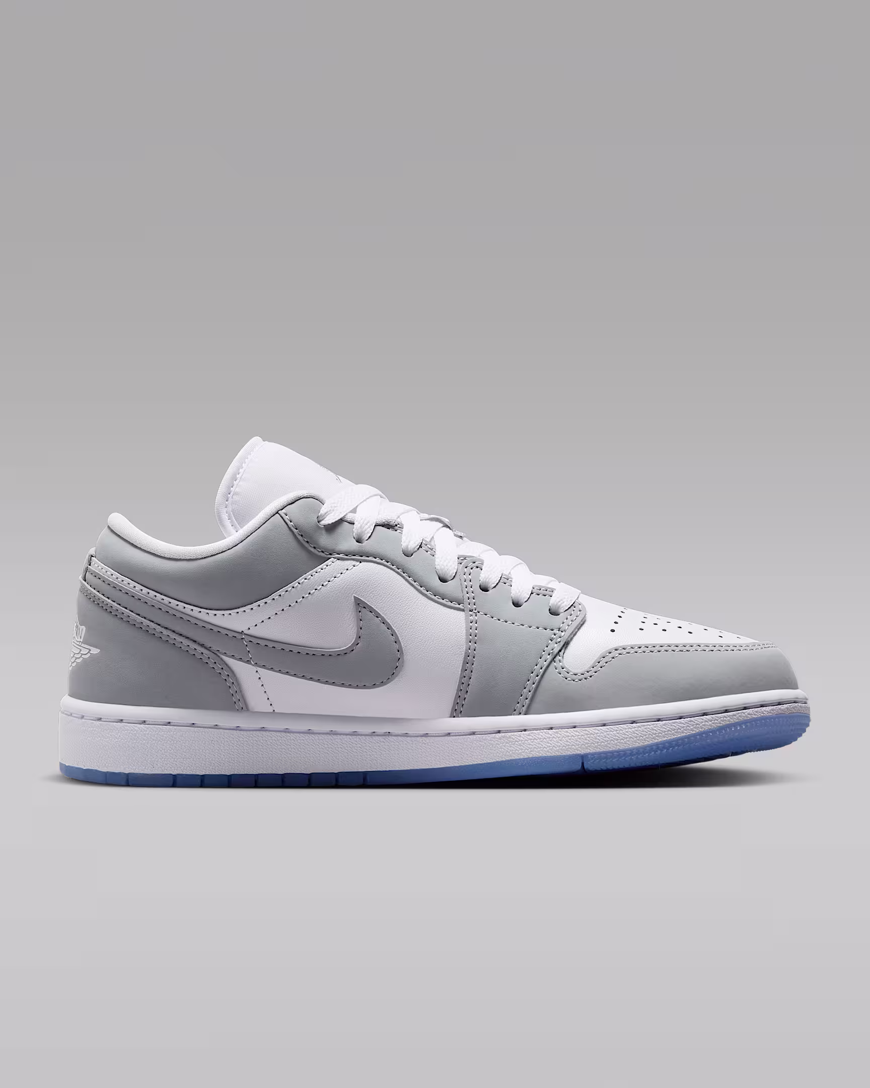 Air Jordan 1 Low （woman White/Aluminum Blue/Wolf Grey）