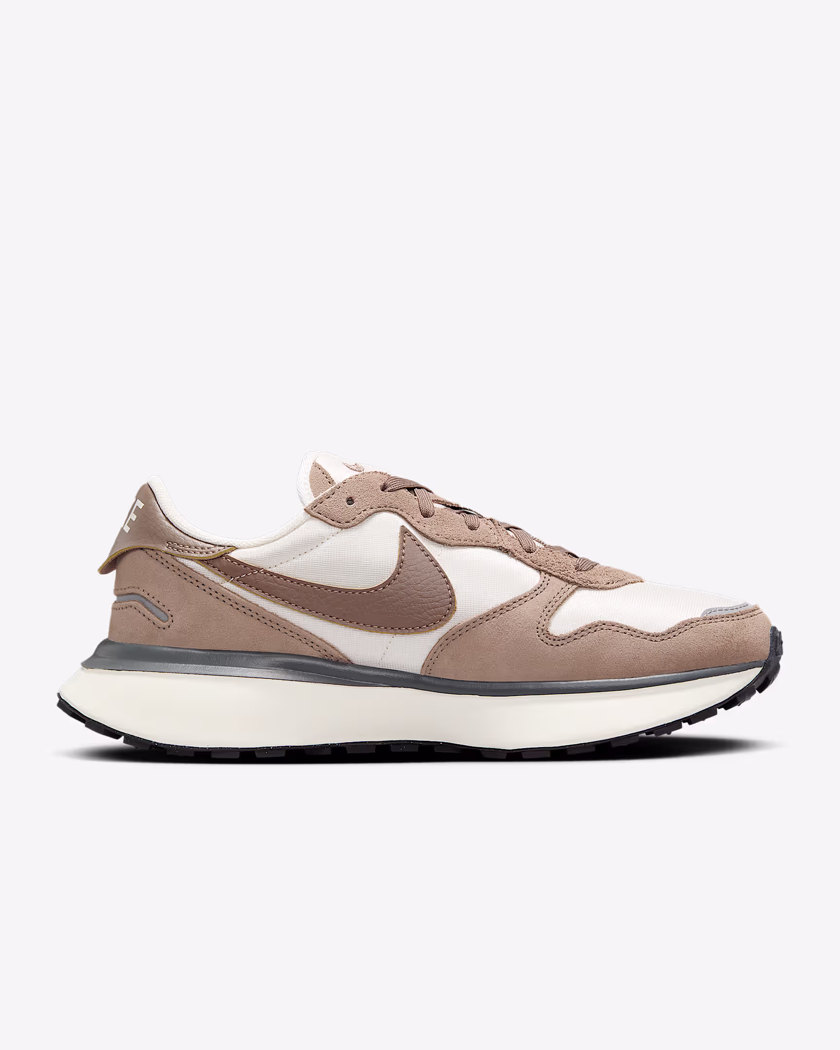 Nike Phoenix Waffle （woman Phantom gray white/black/sail white/mink brown）