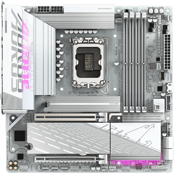 技嘉 B860 A ELITE WF7 ICE 主板 白色