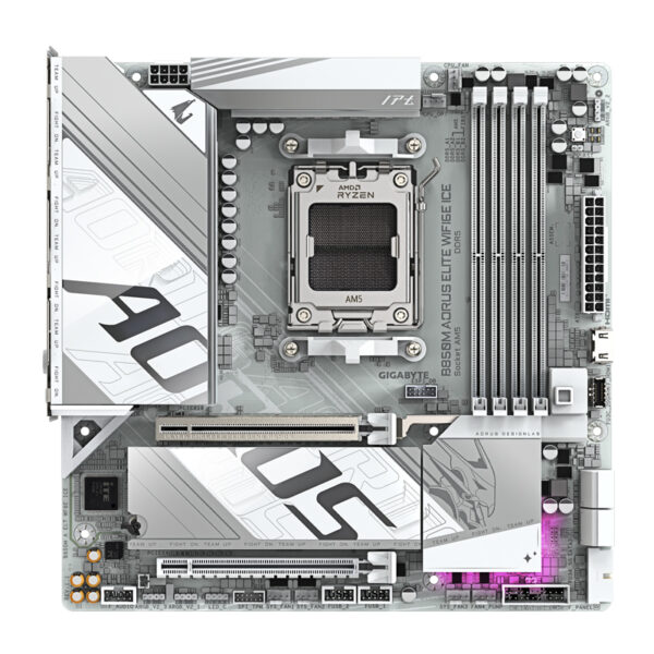 技嘉 B850M AORUS ELITE WIFI6E ICE 主板 白色