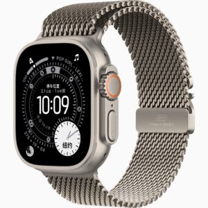 Apple Watch UItra 3(GPS+蜂窝网络):49毫米原色钛金属表光；原色钛金属米兰尼斯表带-L