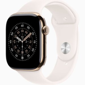 Apple Watch Series 11(GPS+蜂窝网络):46毫米金色钛金属表党；淡桃粉色运动型表带-M/L
