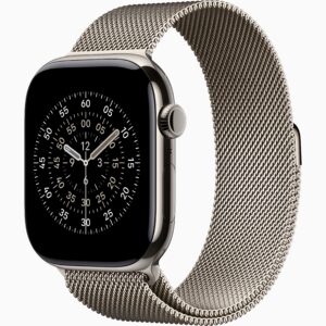 Apple Watch Series 11(GPS+蜂窝网络);46毫米原色钛金属表壳；金属原色米兰尼斯表带-ML