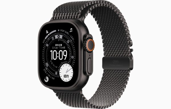 Apple Watch UItra 3(GPS+蜂窝网络);49毫米黑色钛金属表光； 黑色钛金属米兰尼斯表带-L
