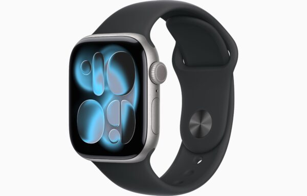 Apple Watch Series 11(GPS+蜂窝网络);42亳米深空灰色铝金属表壳；黑色运动型表带-S/M