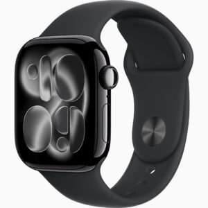 Apple Watch Series 11(GPS+蜂窝网络);42毫米亮黑色铝金属表光；黑色运动型表带-S/M