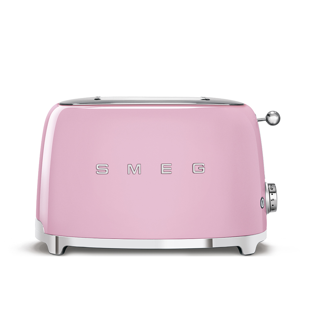 2 slices of toast machine SMEG TSF01 pink