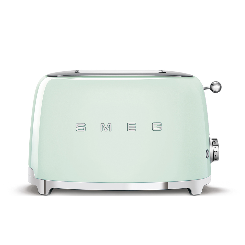 2 slices of toast machine SMEG TSF01 green
