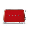 2 slices of toast machine SMEG TSF01 red
