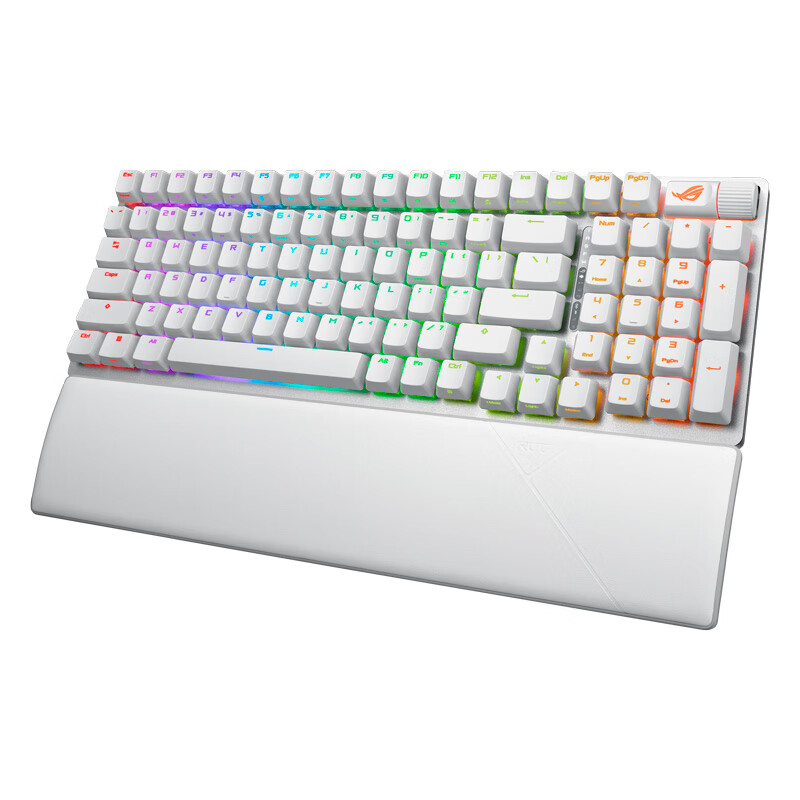 华硕 游侠2 98无线版 月耀白 PBT 冰暴灰轴 键盘